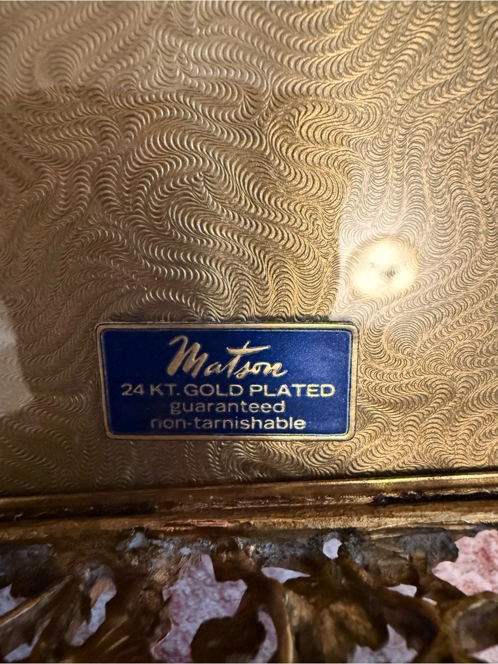 Matson voyage 24kt. vanity tray 🩷 - Picture 2 of 5